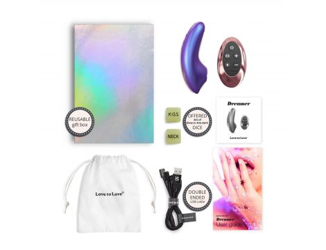 Wibrator mini Dreamer Love to Love Iridescent Night z pilotem - 5