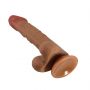 Dildo realistyczne Baile BURAQ zakrzywione super miękkie TPR 24 cm - 7
