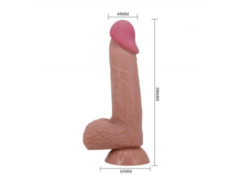 Dildo realistyczne Baile Sliding Skin giętkie z przyssawką 21 cm - 10