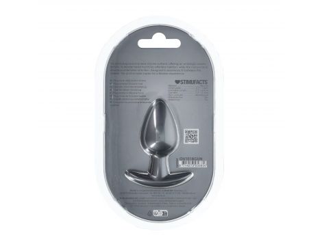 Silikonowy korek analny Ouch medium metaliczny 79 cm - 3