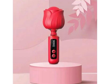 Wibrator Rose Magic silikonowy wodoodporny USB 12,5 cm - 5