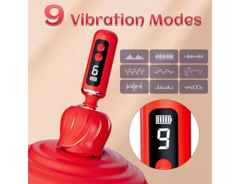 Wibrator Rose Magic silikonowy wodoodporny USB 12,5 cm - 4