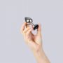 BLACK JEWELLED METAL BUTT PLUG M - 3