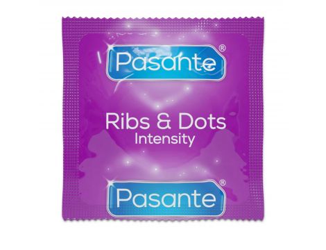 Prezerwatywy Pasante Ribs Dots Intensity 3 szt - 3
