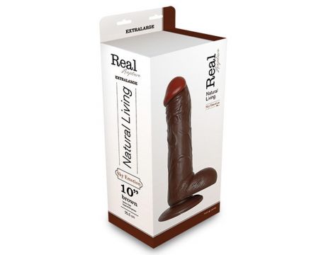 Dildo-FALLO REALISTICO REAL RAPTURE BROWN 10"