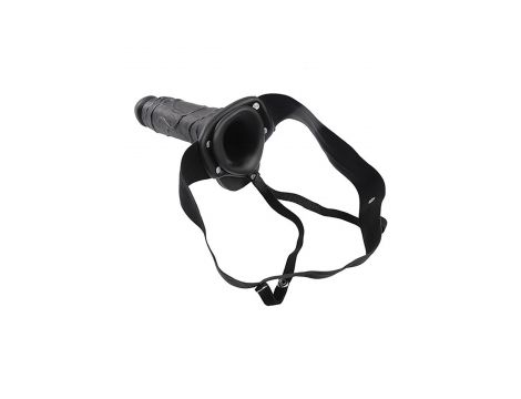 Proteza penisa Real Rapture czarna 20.5 cm z jądrami