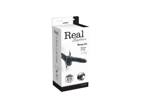 Proteza penisa Real Rapture czarna 20.5 cm z jądrami - 4