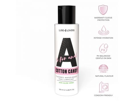Wodny lubrykant analny waty cukrowej Lube4lovers 120 ml - 2