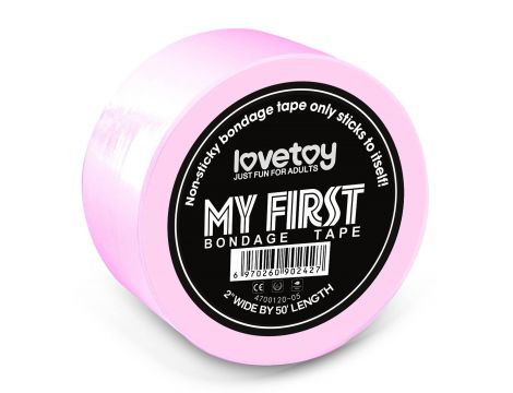 My First Non Sticky Bondage Tape Pink - 2