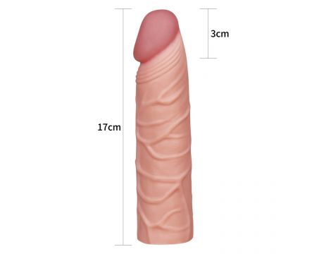 Add 1"" Pleasure X Tender Penis Sleeve Flesh - 4