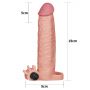Add 2"" Pleasure X Tender Vibrating Penis Sleeve Flesh - 2