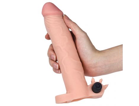 Add 3"" Pleasure X Tender Vibrating Penis Sleeve - 4