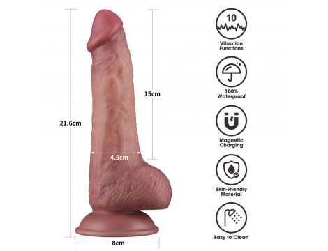8.5'' Vibrating Dual Density Power Cock - 9