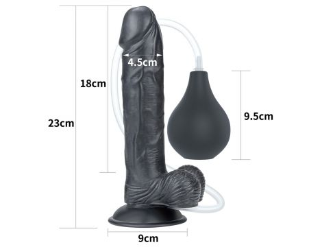 9'' Squirt Extreme Dildo - Black
