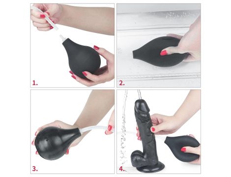9'' Squirt Extreme Dildo - Black - 8