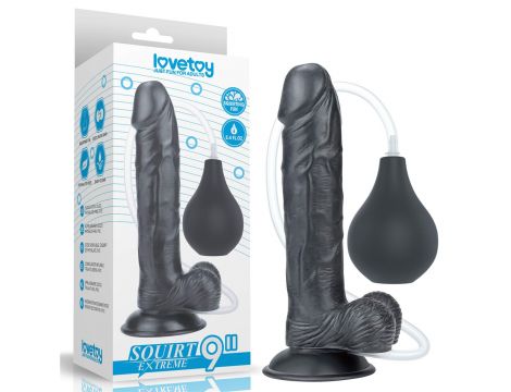 9'' Squirt Extreme Dildo - Black - 9