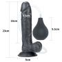 9'' Squirt Extreme Dildo - Black - 2