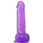 8"" Jelly Studs Crystal Dildo Large Purple - 6