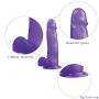 8"" Jelly Studs Crystal Dildo Large Purple - 2