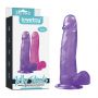 8"" Jelly Studs Crystal Dildo Large Purple - 8