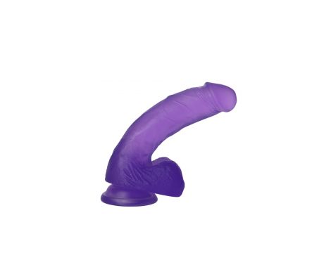 7"" Jelly Studs Crystal Dildo Medium Purple - 9