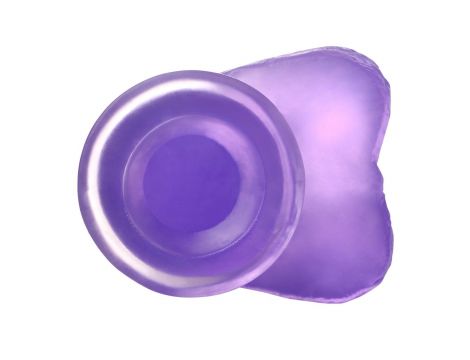 7"" Jelly Studs Crystal Dildo Medium Purple - 3