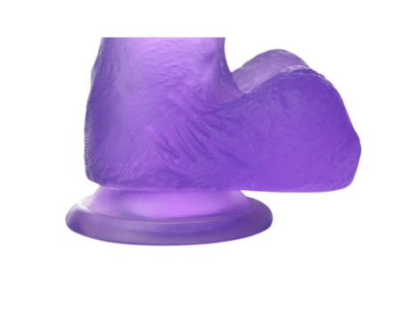 7"" Jelly Studs Crystal Dildo Medium Purple - 4