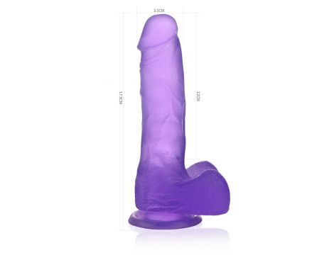 7"" Jelly Studs Crystal Dildo Medium Purple - 5