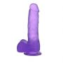 7"" Jelly Studs Crystal Dildo Medium Purple - 3