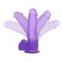 7"" Jelly Studs Crystal Dildo Medium Purple - 2