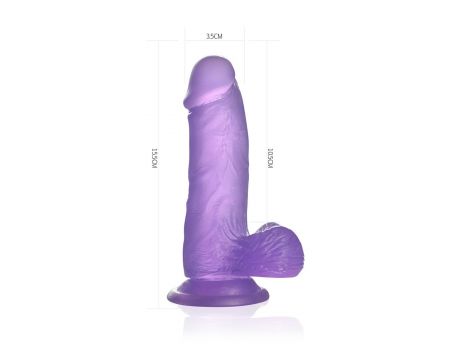 6"" Jelly Studs Crystal Dildo Small Purple