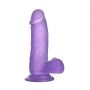 6"" Jelly Studs Crystal Dildo Small Purple - 3