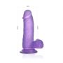 6"" Jelly Studs Crystal Dildo Small Purple - 2