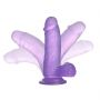 6"" Jelly Studs Crystal Dildo Small Purple - 5