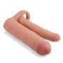 Add 2"" Pleasure X Tender Double Penis Sleeve - 3