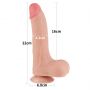 Dildo realistyczne Lovetoy dwuwarstwowe z przesuwającą się skórą 8.5 cala - 3