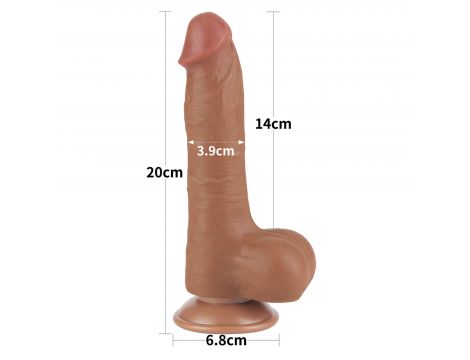 8'' Sliding Skin Dual Layer Dong Brown - 4