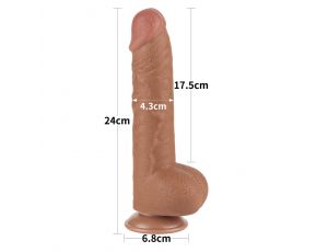 9.5'' Sliding Skin Dual Layer Dong Brown