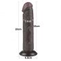 8'' Sliding Skin Dual Layer Dong Black - 3
