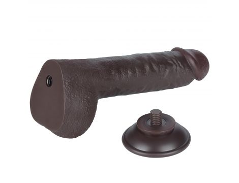 9.5'' Sliding Skin Dual Layer Dong Black - 7