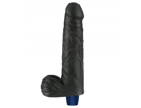 Realistyczne dildo wibrujące Lovetoy Real Softee czarne USB 23 cm - 4