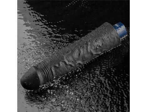 Realistyczne dildo wibrujące Lovetoy Softee czarne USB 24 cm - 12
