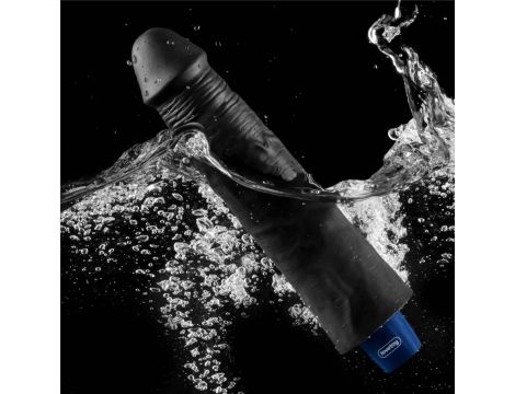 Realistyczne dildo wibrujące Lovetoy Softee czarne USB 24 cm - 14