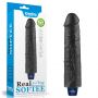 Realistyczne dildo wibrujące Lovetoy Softee czarne USB 24 cm - 6