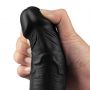 Realistyczne dildo wibrujące Lovetoy Softee czarne USB 24 cm - 11