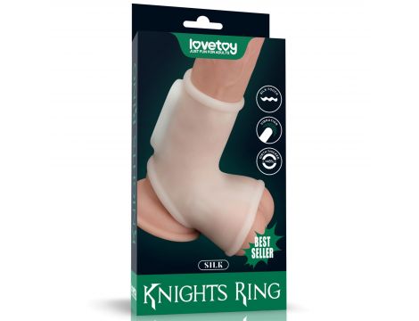 Pierścień wibrujący Lovetoy z mankietem na mosznę TPE - 2