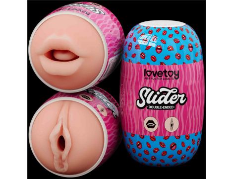 Masturbator dwustronny Lovetoy usta i pochwa z wibracjami - 2