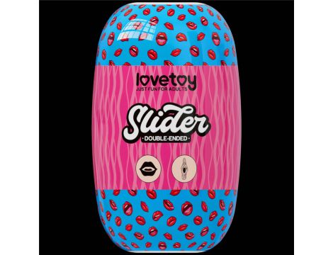 Masturbator dwustronny Lovetoy usta i pochwa z wibracjami - 13