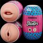 Masturbator dwustronny Lovetoy usta i pochwa z wibracjami - 3
