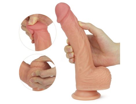 8.5"" Dual layered Silicone Rotating Nature Cock Liam - 5
